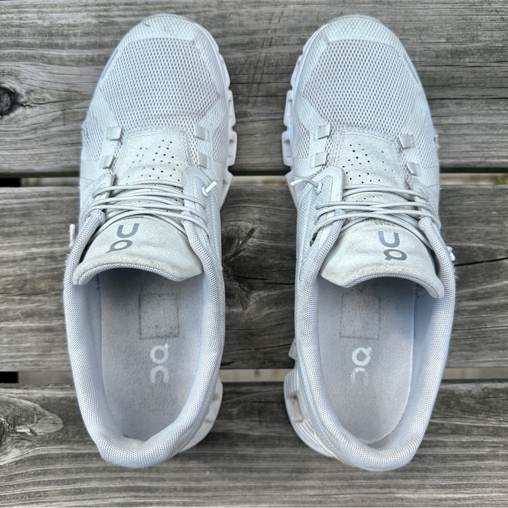 On Running Men Cloud 5 Sneakers Ice/White 9.5